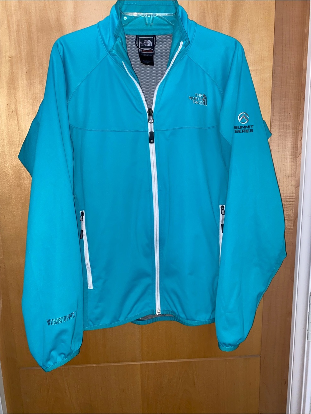 The North Face Women’s Summit Series Windstopper Teal Softshell Jacket M Hiking